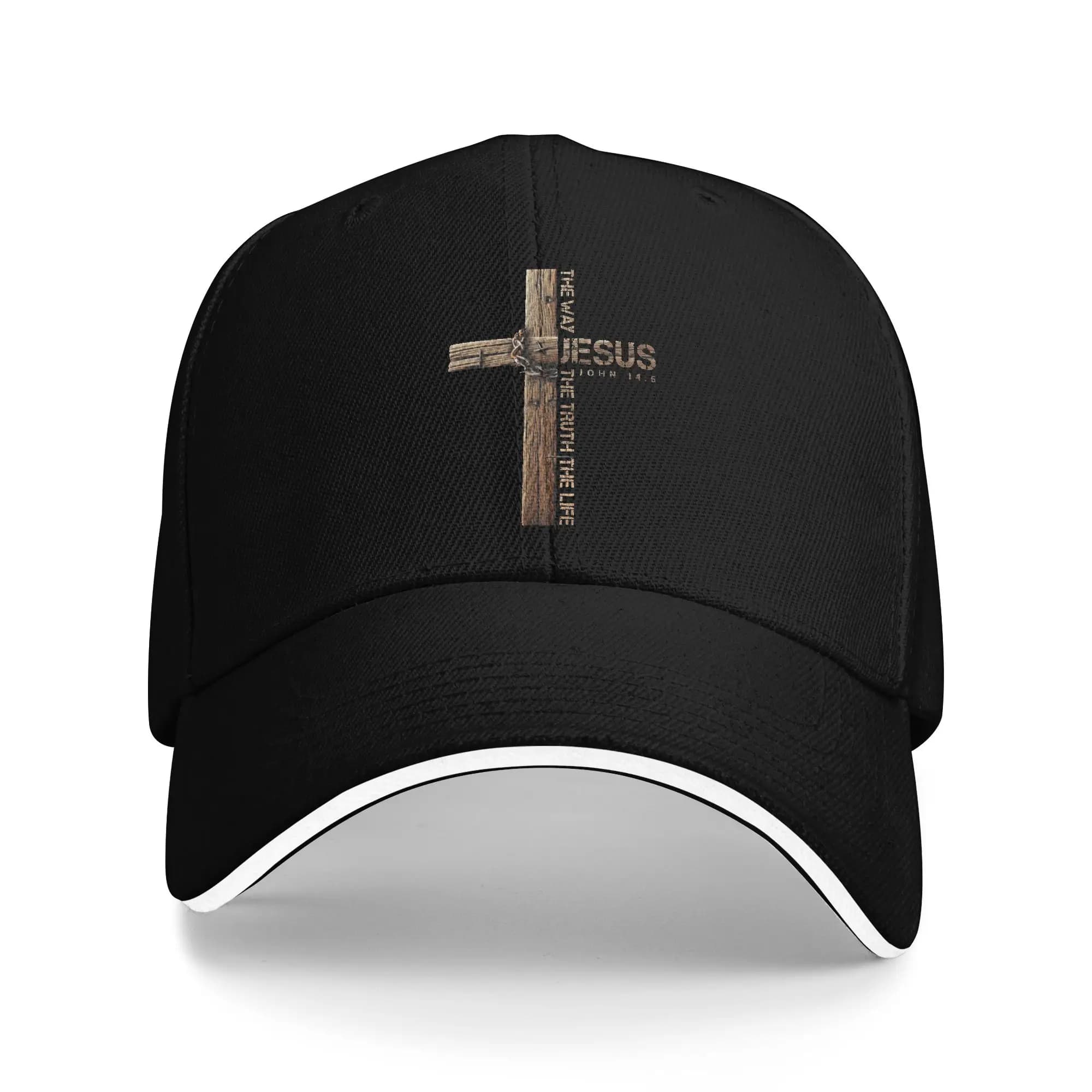 Casquette de baseball chrétienne vintage « Jésus, le Chemin, la Vérité et la Vie », style y2k, cool,