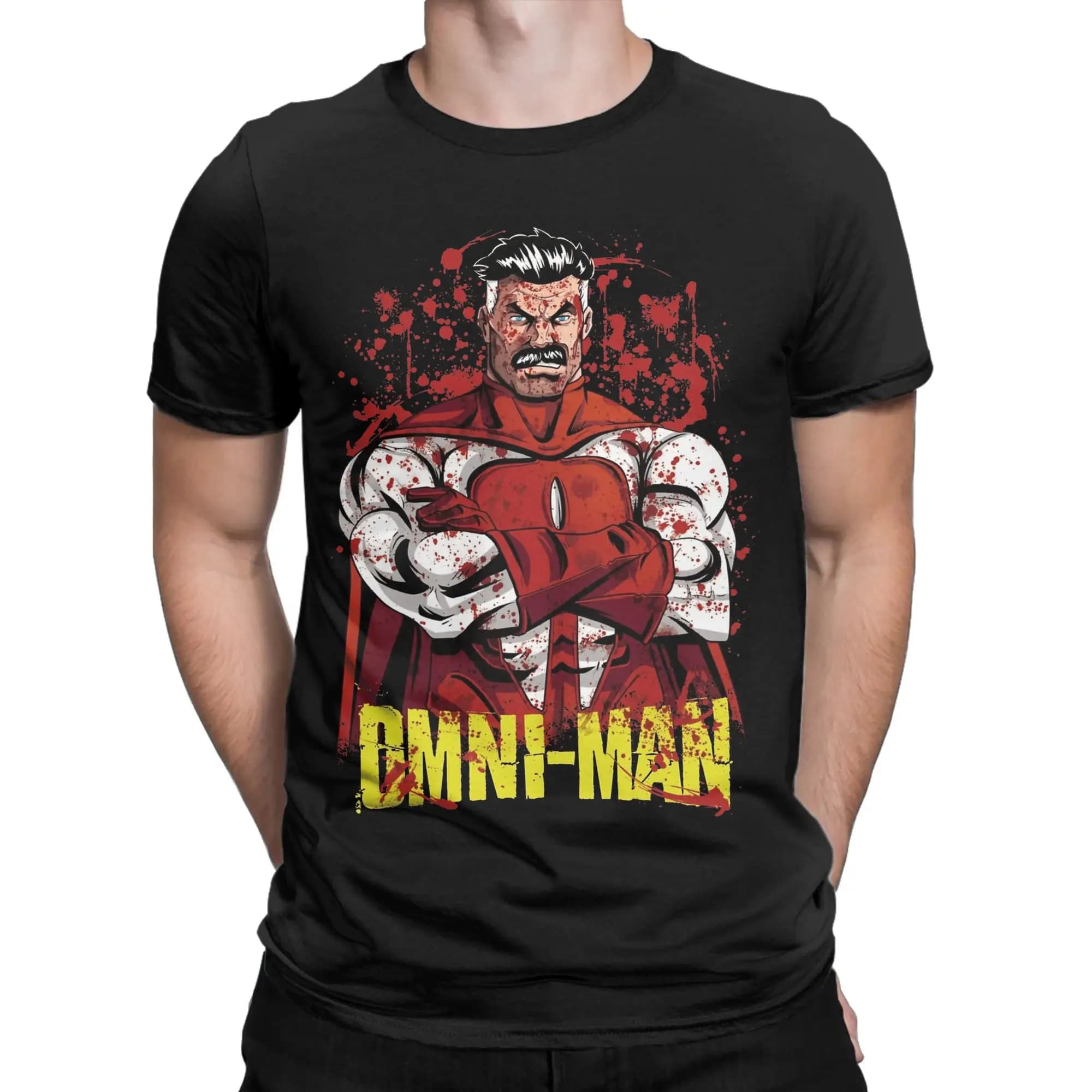 T-Shirt surdimensionné d'été Invincible Hip Hop t-shirts Omni Ma 100% coton T-Shirt pour homme Y2K D