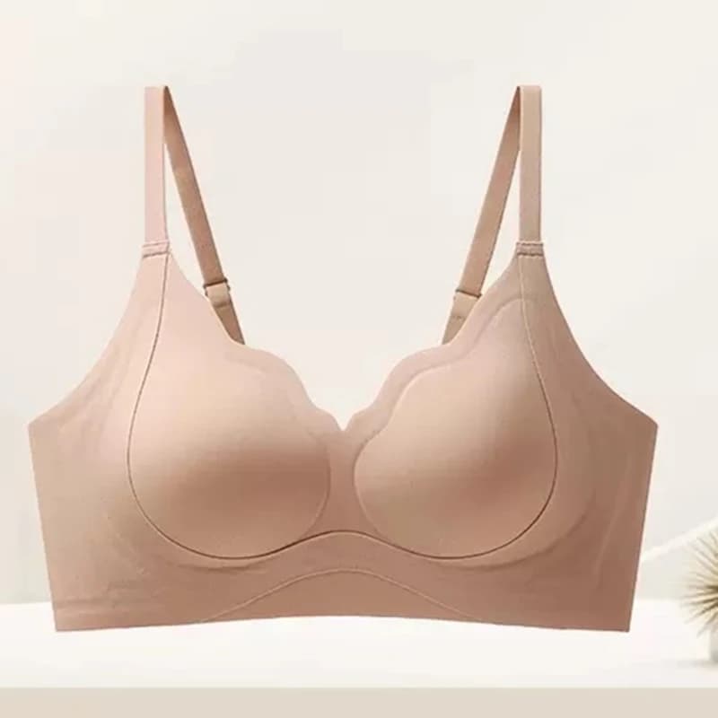 Sous-vêtements sans couture pour femmes, avec petite poitrine froncée, bonnet fixe, soutien-gorge co
