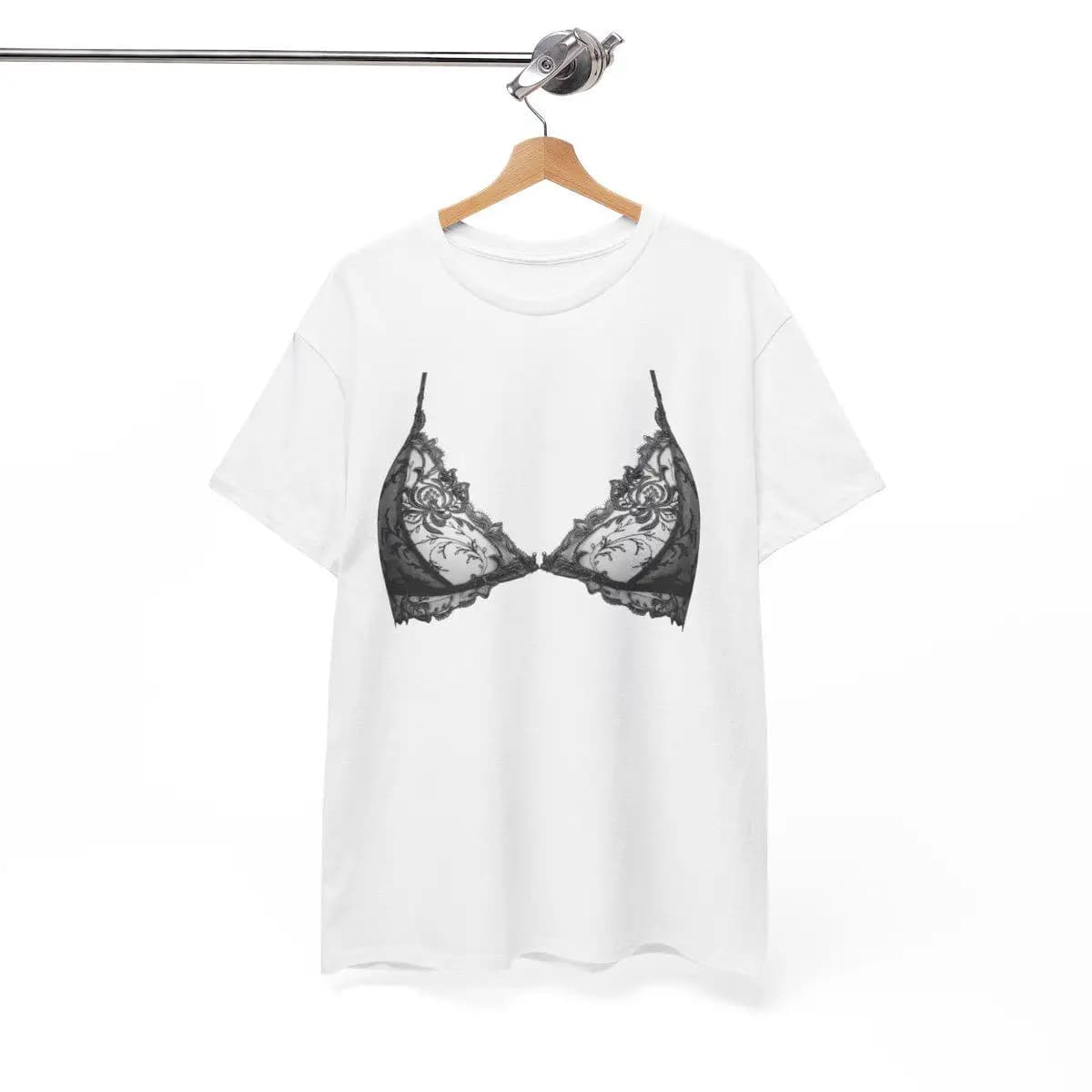 T-shirt graphique bralette aux couleurs personnalisées, design lingerie drôle et coquin, t-shirt amp