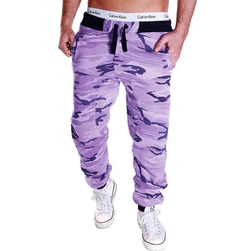 Hommes pantalon décontracté survêtement Camouflage cheville bande taille moyenne mâle mode Cargo pan