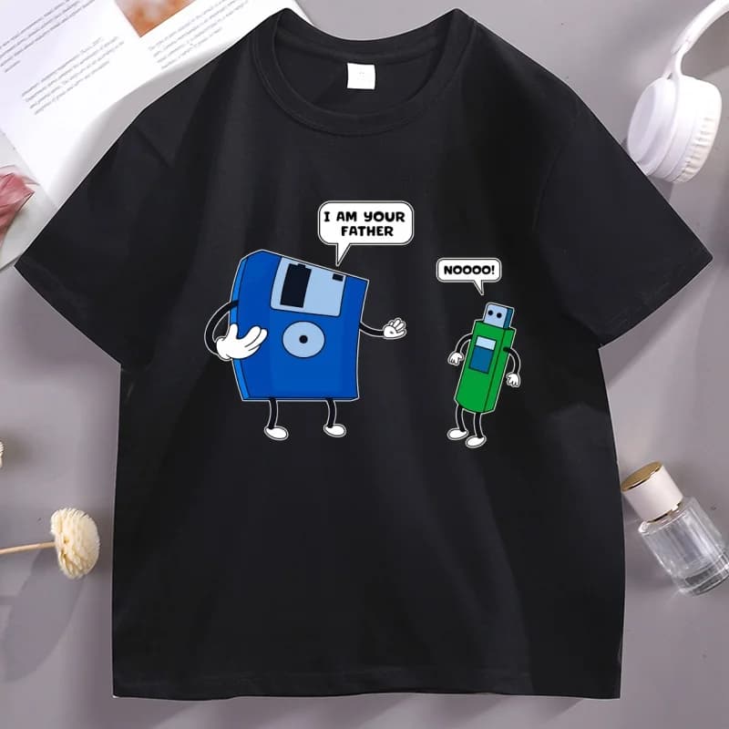 T-shirt Meme « Je suis ton père » Humour technologique amusant Disquette USB T-shirt Informatique po