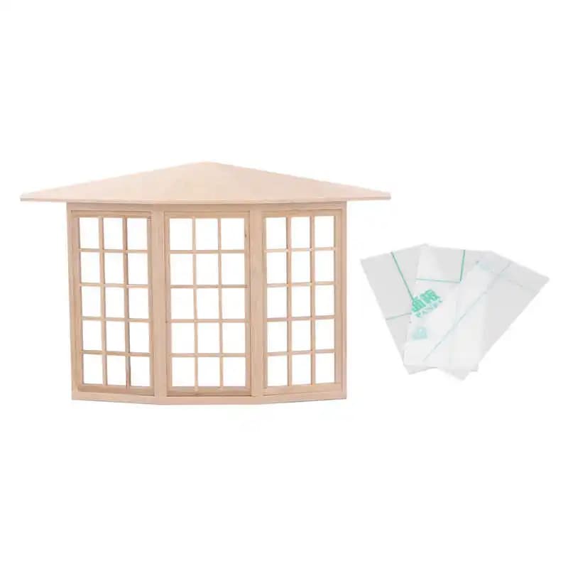 Maison de courses l'inventaire en bois pour bricolage, fenêtre en bois exquise, coin résistant à 45,