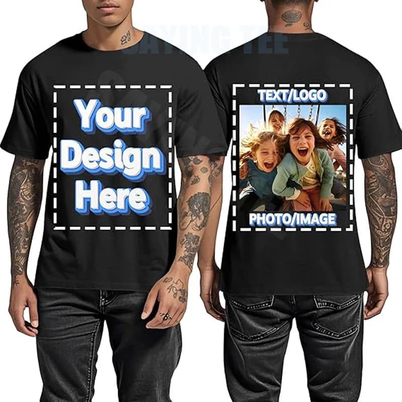T-shirts personnalisés pour hommes, chemise personnalisée avec impression avant et arrière, créez vo
