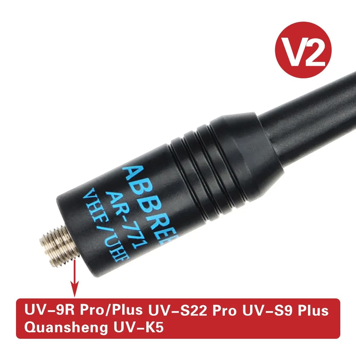 ABBREE AR-771 SMA antenne femelle double bande 144/430MHz pour Baofeng UV-5R UV-13 21Pro UV-32 Quans
