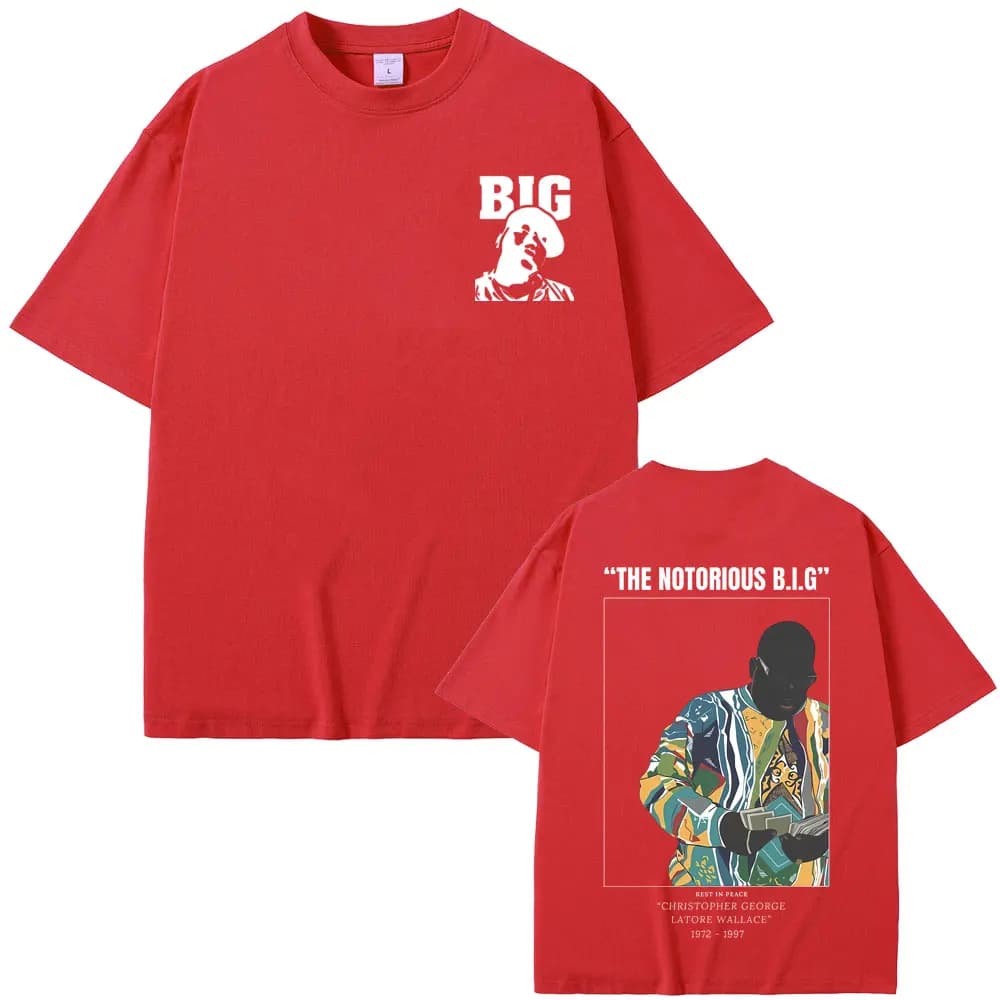 Vintage le célèbre grand T-shirt Biggie Smalls graphique T-shirt hommes femmes mode Hip Hop t-shirts