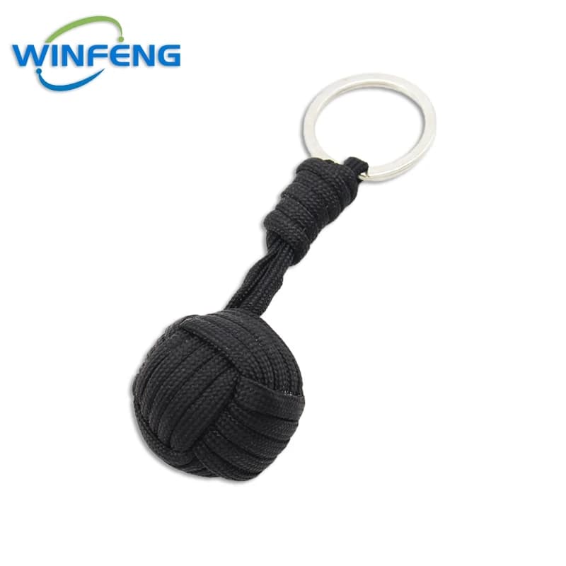 Lanière d'auto-défense, porte-clés poing de singe, Protection de sécurité extérieure, boule en acier