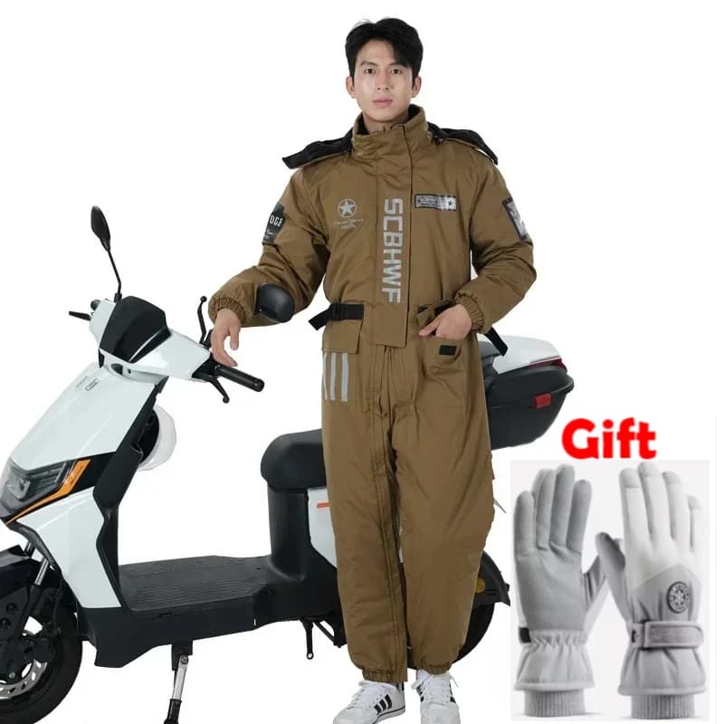 Combinaison de Ski imperméable pour moto, combinaison polaire épaisse, vestes, vêtements résistants