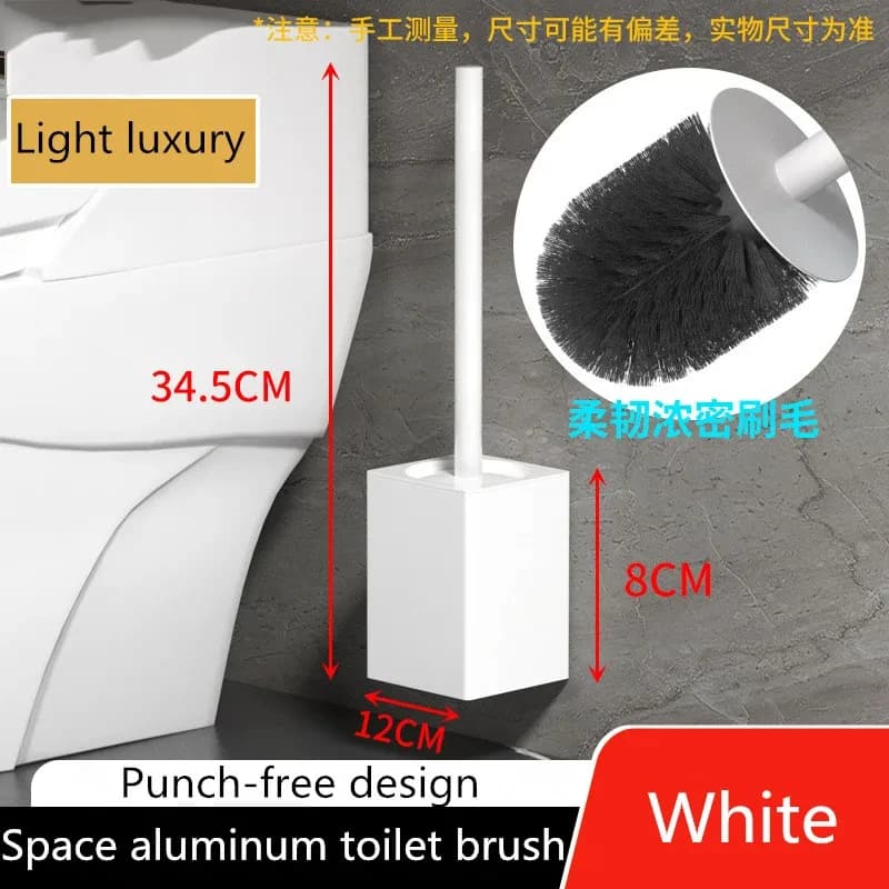 Porte-brosse de toilette mural noir, brosse de nettoyage de salle de bain, brosses de toilette pour