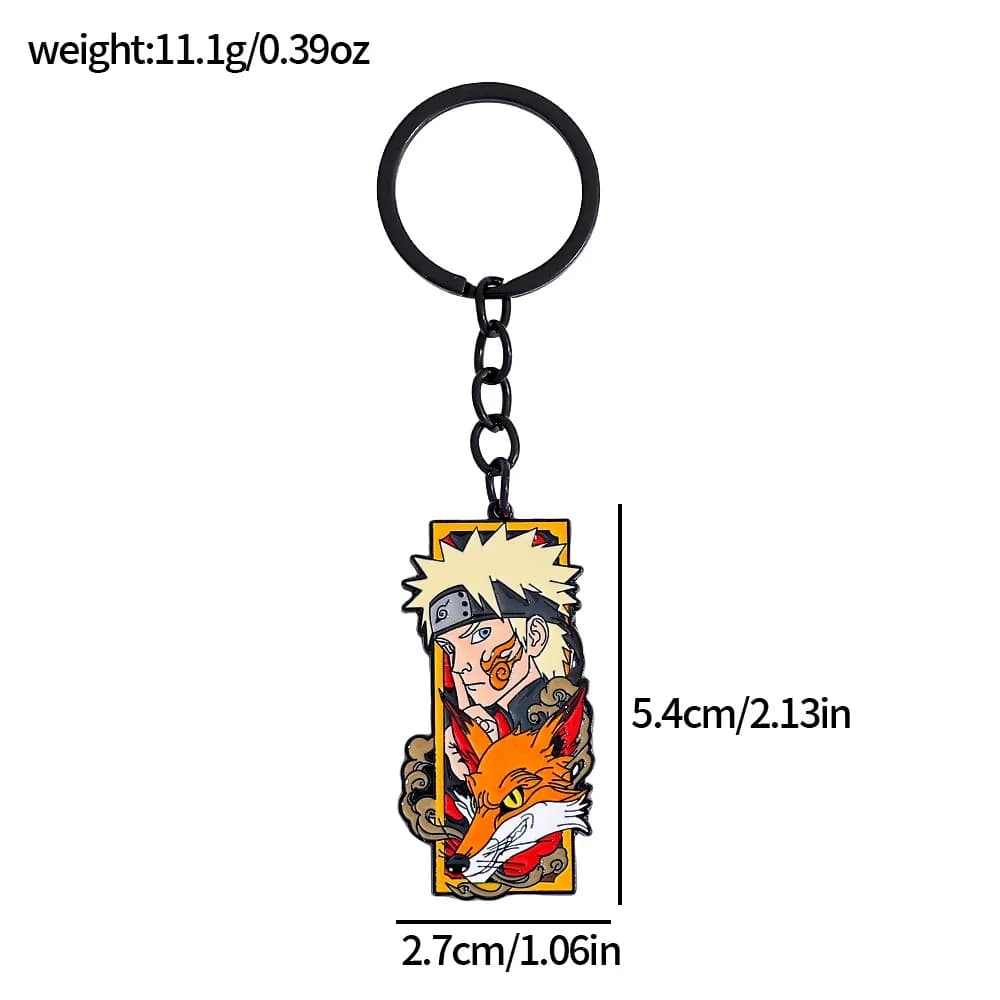 Porte-clés en métal sur le thème de l'anime Naruto, accessoires de sac, cadeaux de festival