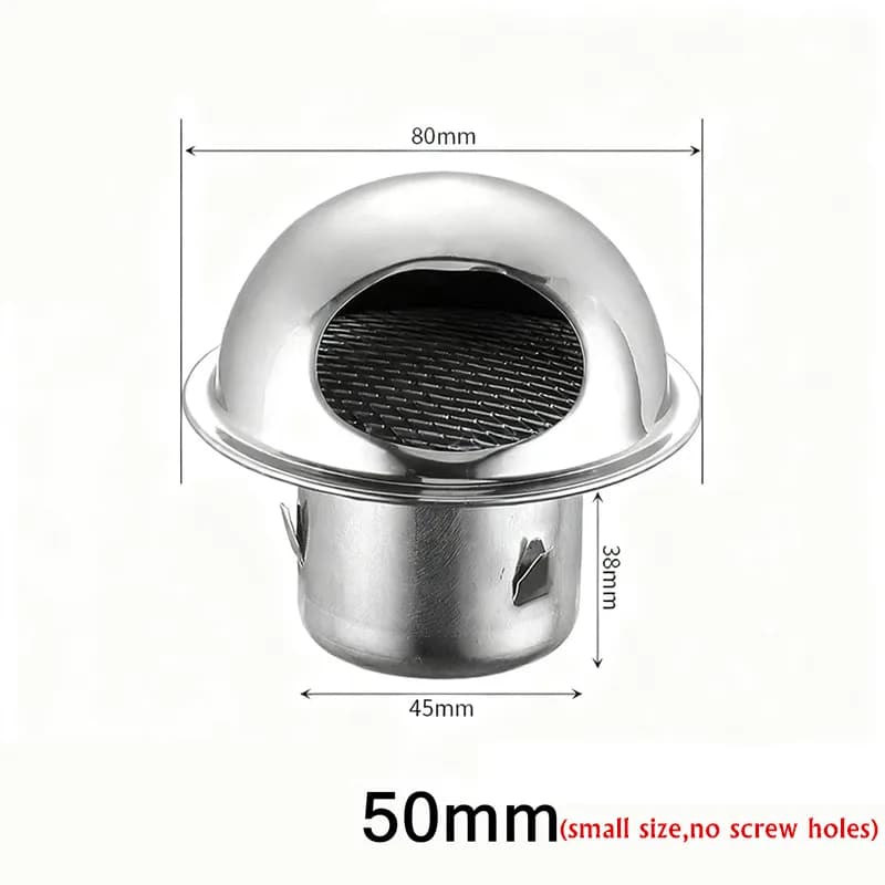 Grille d'extraction murale extérieure en acier inoxydable, étanche à la pluie et anti-moustiques, po
