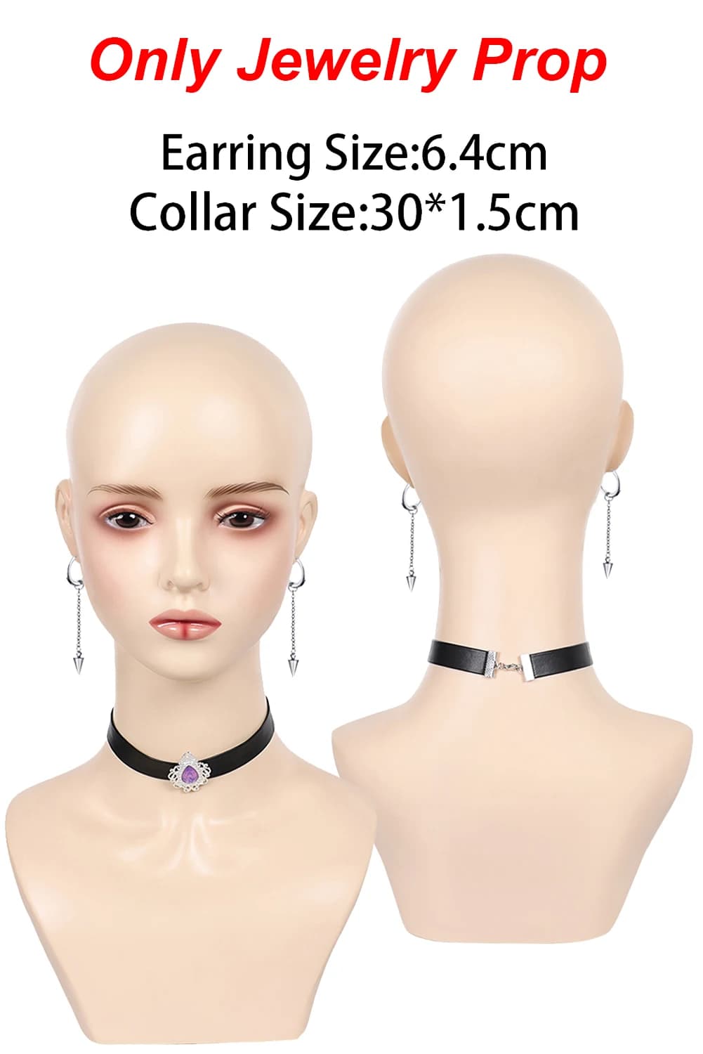 Boucles d'oreilles Fantasia Zorumira, collier ras du cou, bijoux de cosplay, accessoires de costume