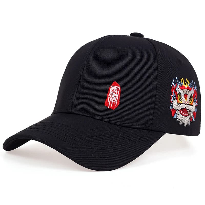 Casquette de baseball brodée de style chinois pour hommes et femmes, casquettes de soleil unisexes,