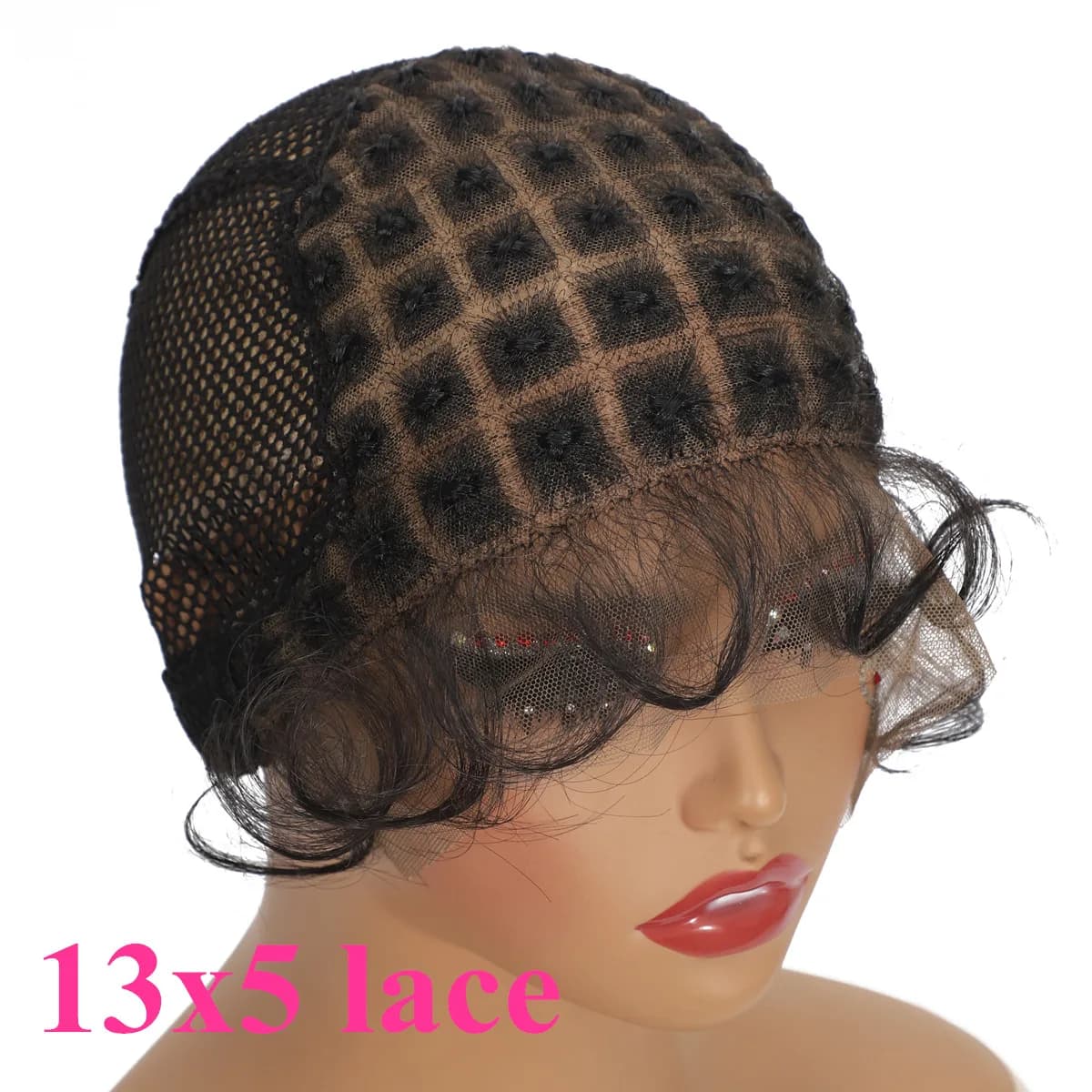 Bonnet de perruque avec cheveux de bébé sans nœuds, 13x5, bonnet de perruque Lace Frontal pour la fa