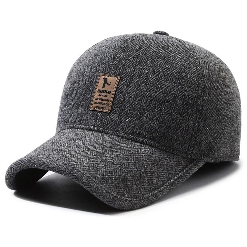 Casquette de cyclisme d'hiver chaude coupe-vent en laine épaisse tricotée casquette de Protection de