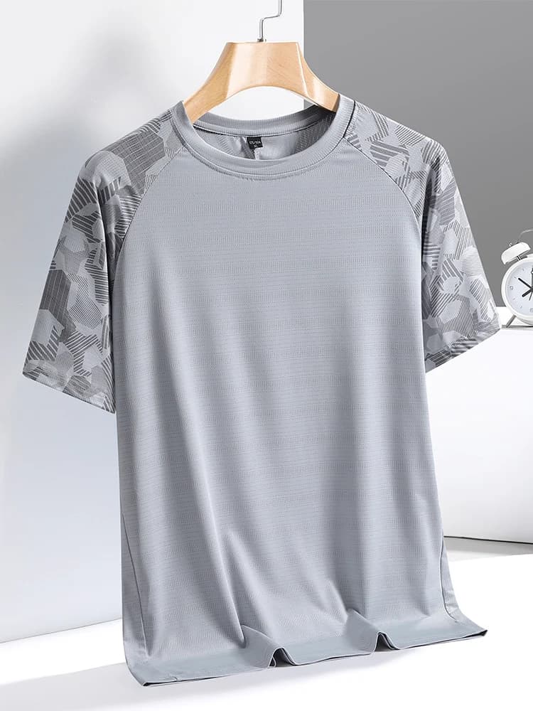 T-Shirt à séchage rapide hommes violet rose grande taille 8xl 7xl 6xl respirant Spandex Polyester à 