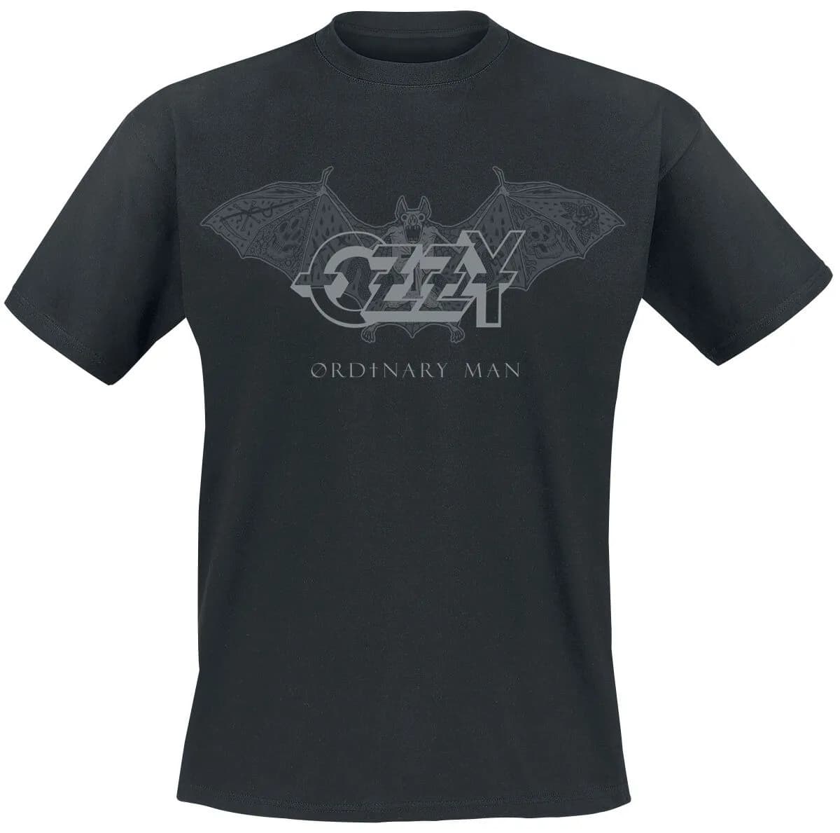 T-shirt Ozzy Osbourne Ordinary Man avec imprimé chauve-souris, 100% coton, décontracté et neutre, st