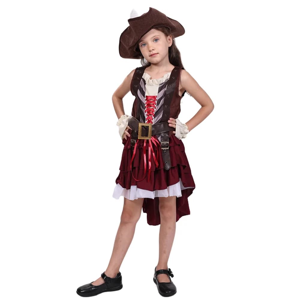 Costume de Cosplay Pirate des caraïbes pour filles, robe de soirée fantaisie de princesse Elizabeth 