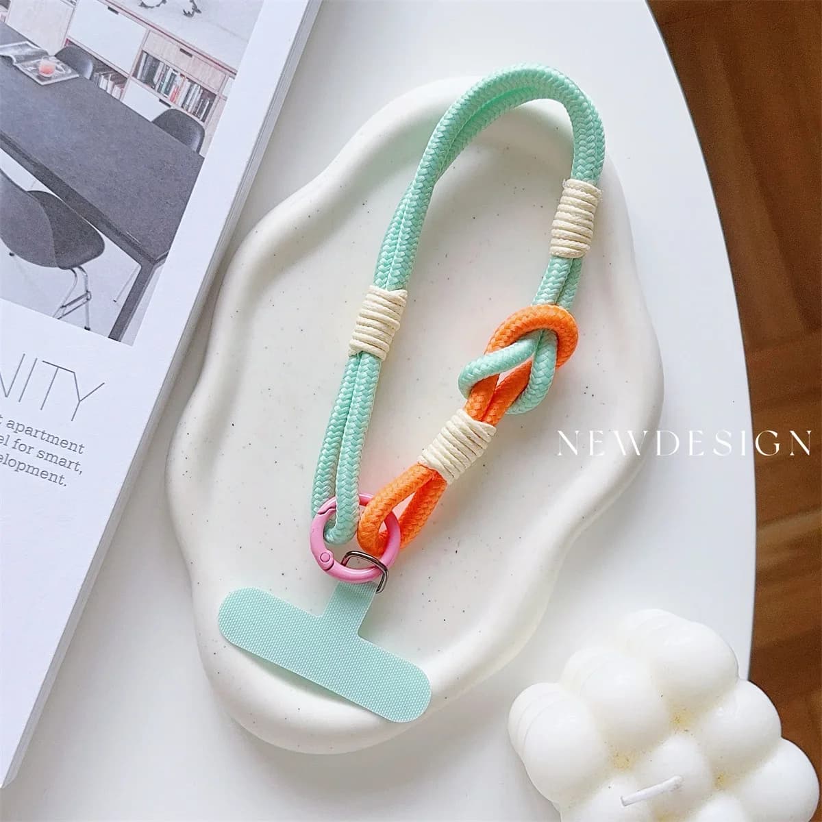 Dragonne de téléphone + connecteur d'étui - Accessoire universel antidérapant et anti-chute pour coq