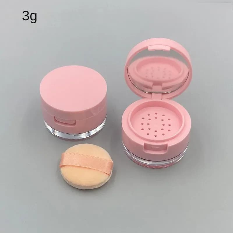 Boîte à poudre Portable 3g/5g, 1 pièce, récipient vide pour poudre libre avec tamis miroir, tamis co