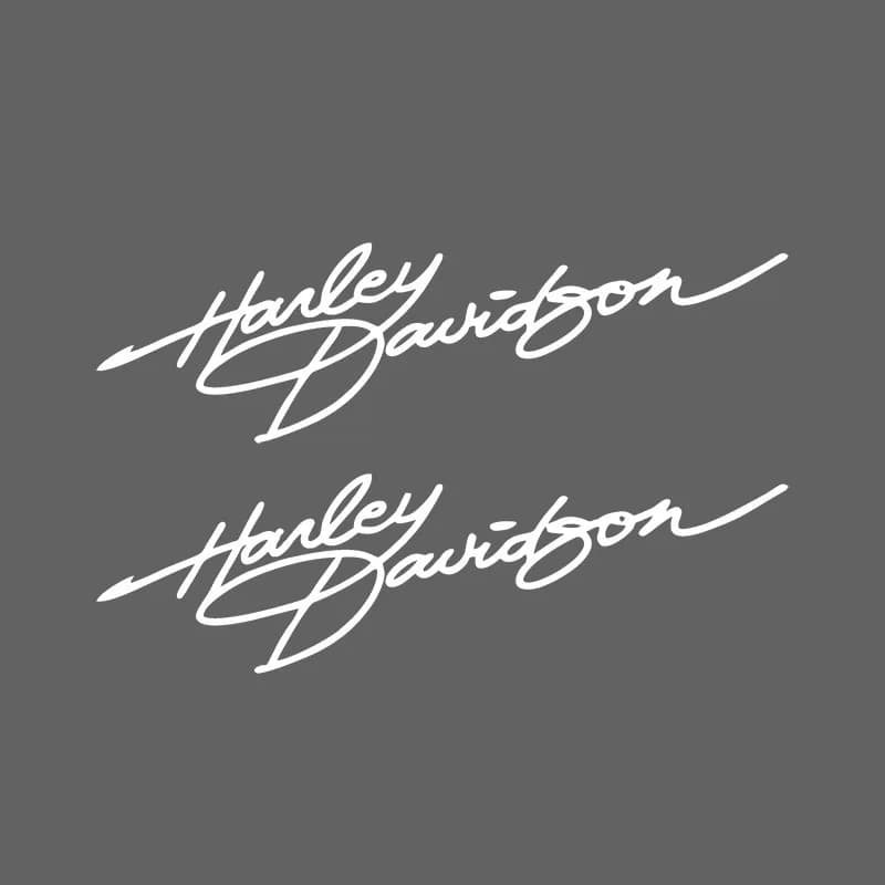 Autocollants personnalisés créatifs pour casque de moto Harley Davidson Signature, décoration rétro