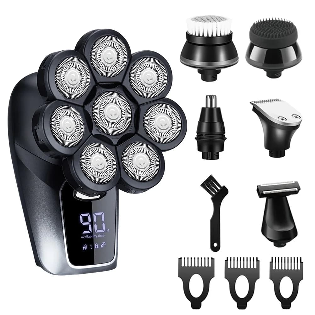 6 en 1 Kits de toilettage rasoir électrique 7-D corps du visage rasoir électrique pour hommes cheveu