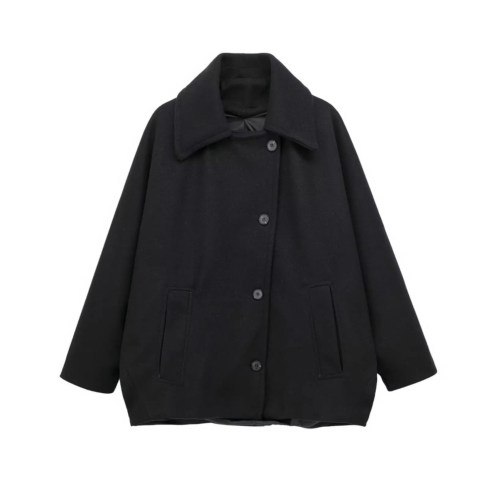 F/W Manteau court en mélange de laine pour femme Pantone certifié OEKO-TEX de conception européenne 