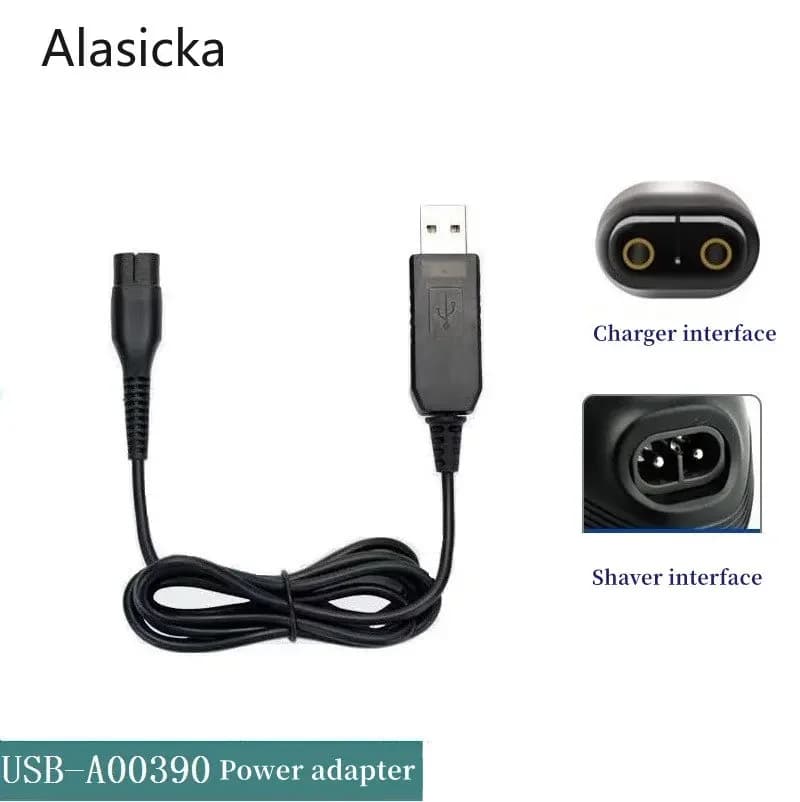 Adaptateur de cordon d'alimentation pour chargeur de rasoir A00390, câble de chargement d'alimentati