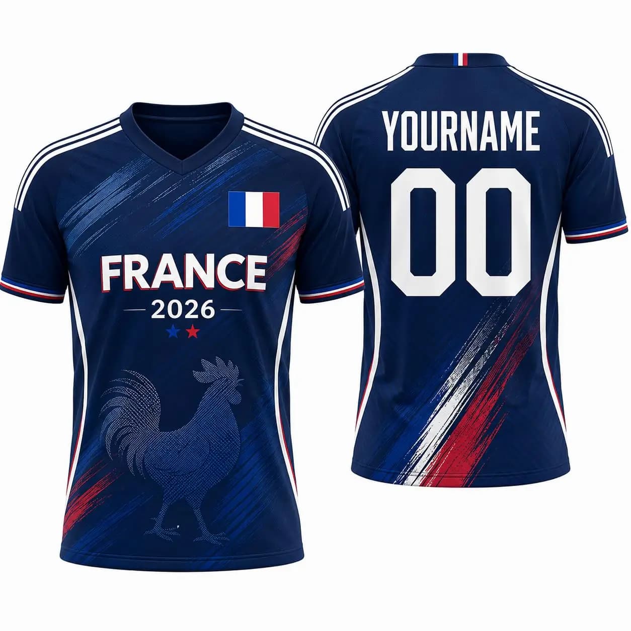 Maillot de football personnalisé France pour hommes et femmes avec nom et numéro – Maillot France 20