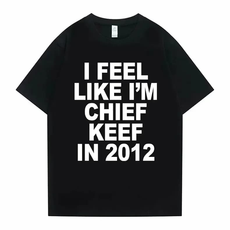 Grande taille femmes Hip Hop surdimensionné t-shirts j'aime je fais chef Keef en 2012 impression gra