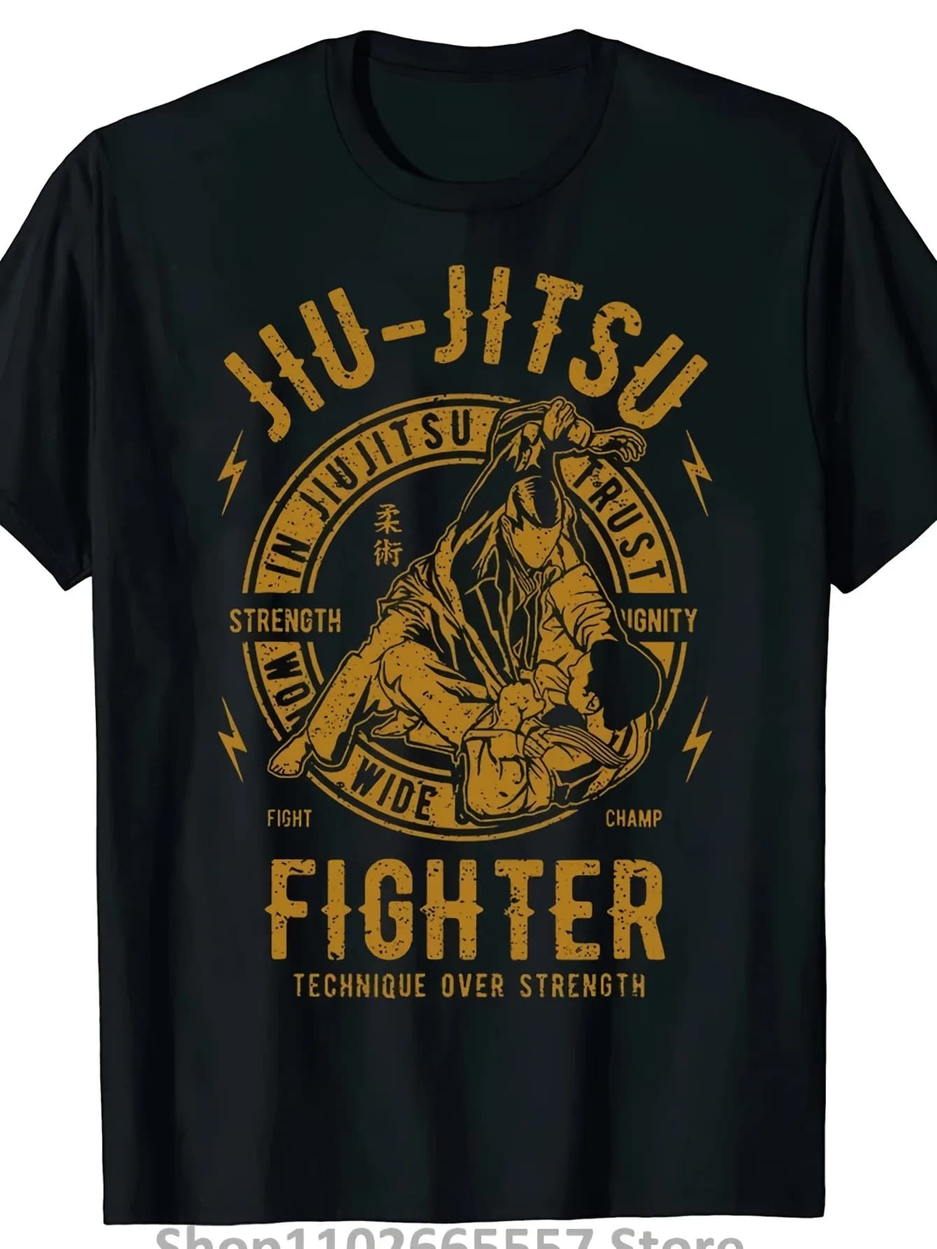 T-shirt graphique de Jiu-Jitsu brésilien pour homme, 100% coton pur, t-shirt décontracté, imprimé av