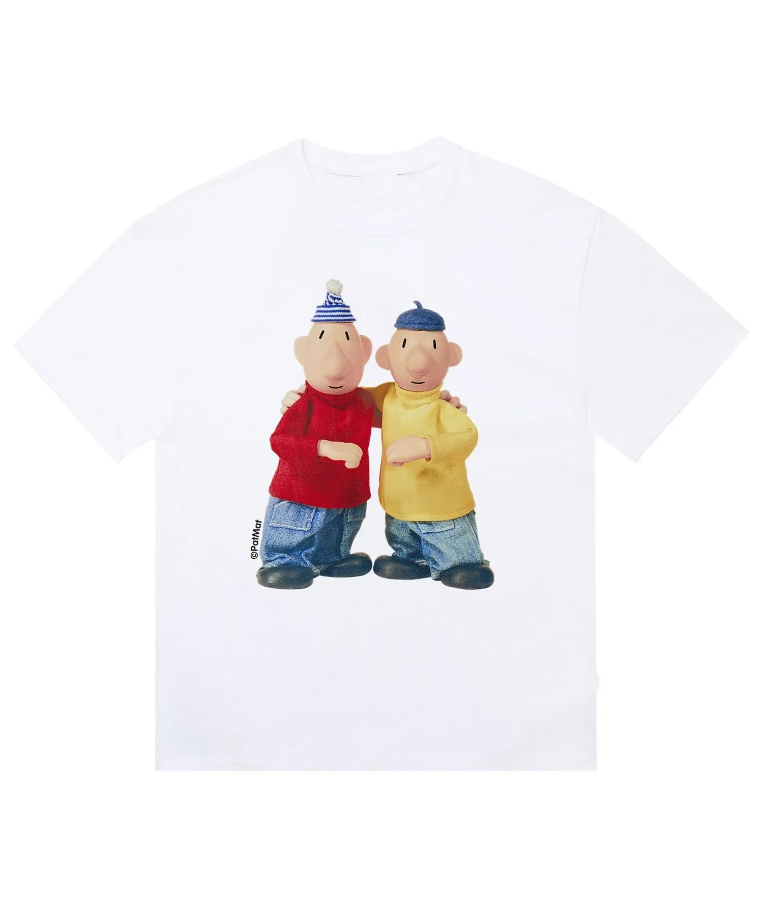 T-shirt à motif imprimé de personnages de dessins animés amusants, tendance de la mode, manches cour