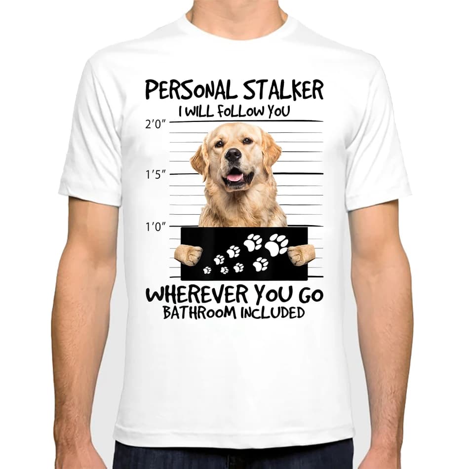 Golden Retriever – t-shirt manches courtes pour hommes, streetwear, décontracté et humoristique, je