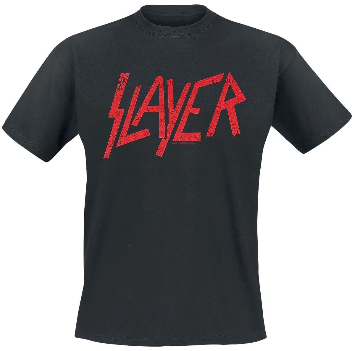 T-shirt imprimé avec le logo du groupe Slayer Iconic Thrash Metal, 100% coton, manches courtes unise