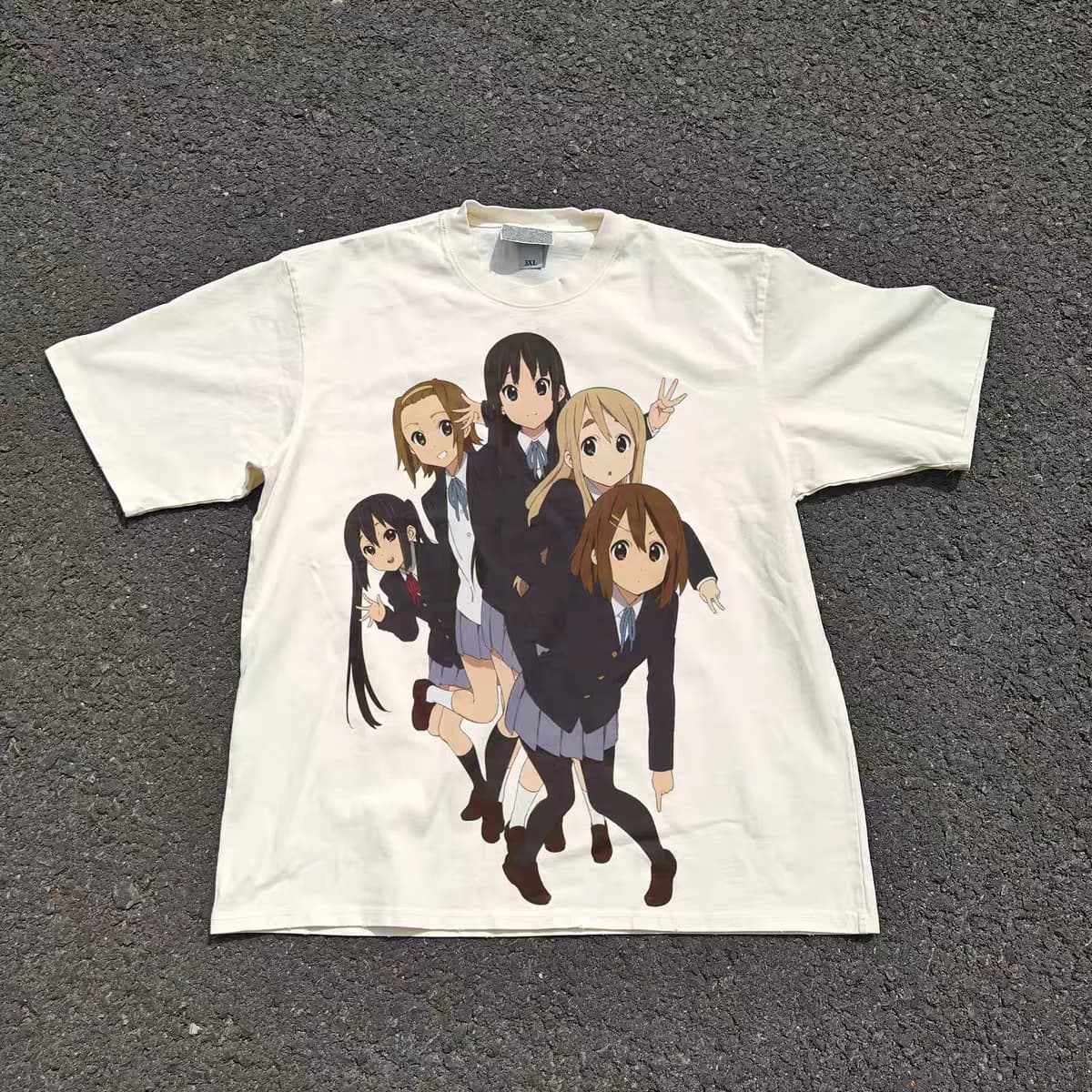 Kyoto Animation Light Music Girl Light Music Club T-shirt à manches courtes en coton épais imprimé c
