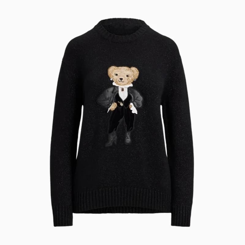 Teddy Bear vacances métallique cachemire tricot pull ample tricots pull à manches longues hauts mant