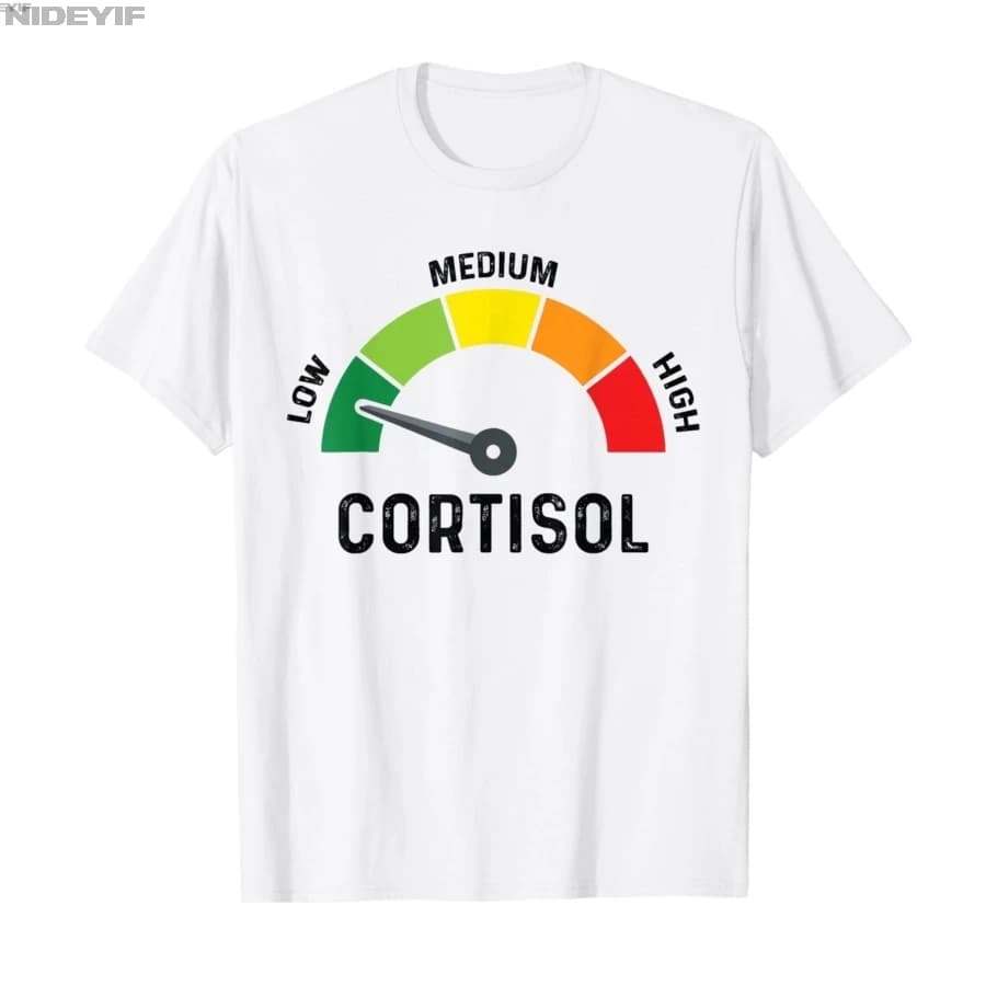 T-shirt Low Cortisol Levels v Meme pour hommes et femmes, 100% coton, hauts à manches courtes, P803