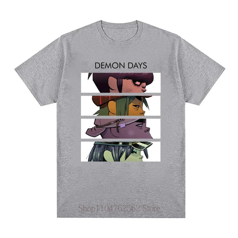 T-shirts imprimés Gorillaz pour femmes et hommes, été, haute qualité, décontractés, mode, streetwear