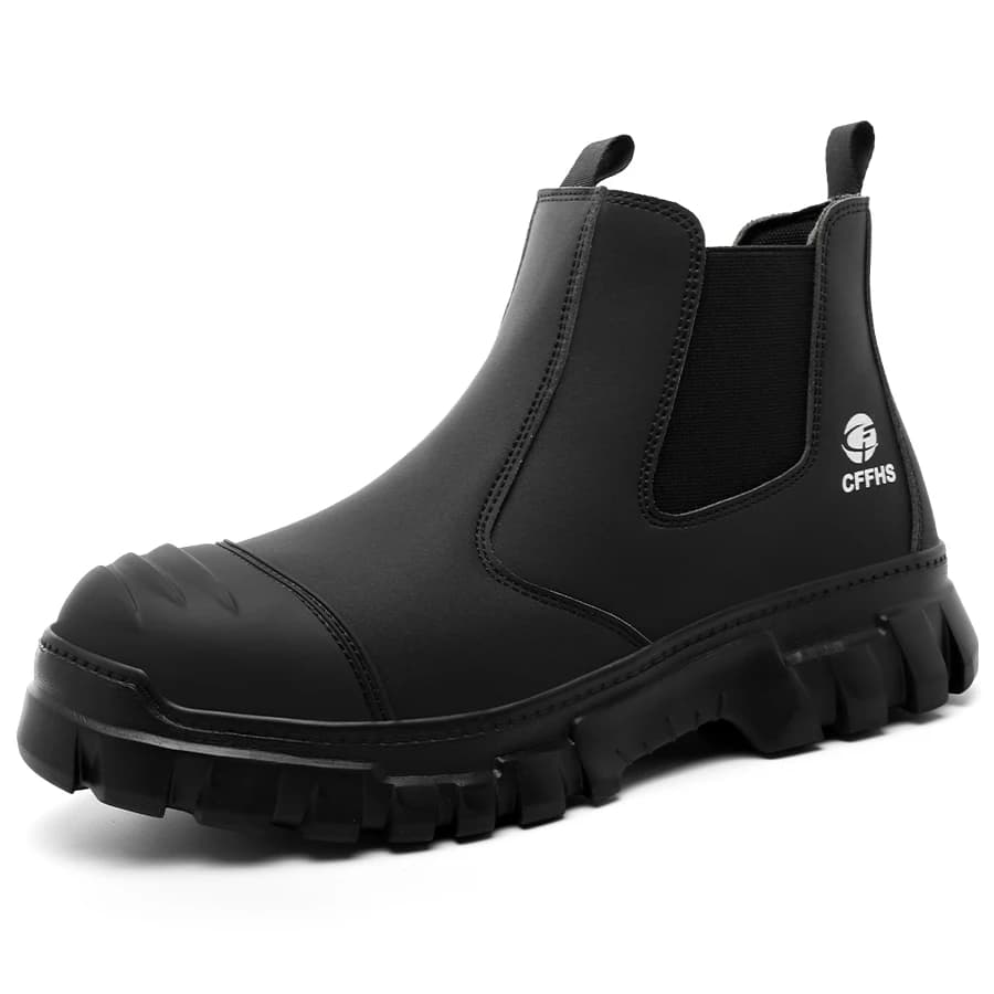 Chaussures de sécurité imperméables pour hommes, bottes Chelsea, anti-écrasement, anti-perforation, 
