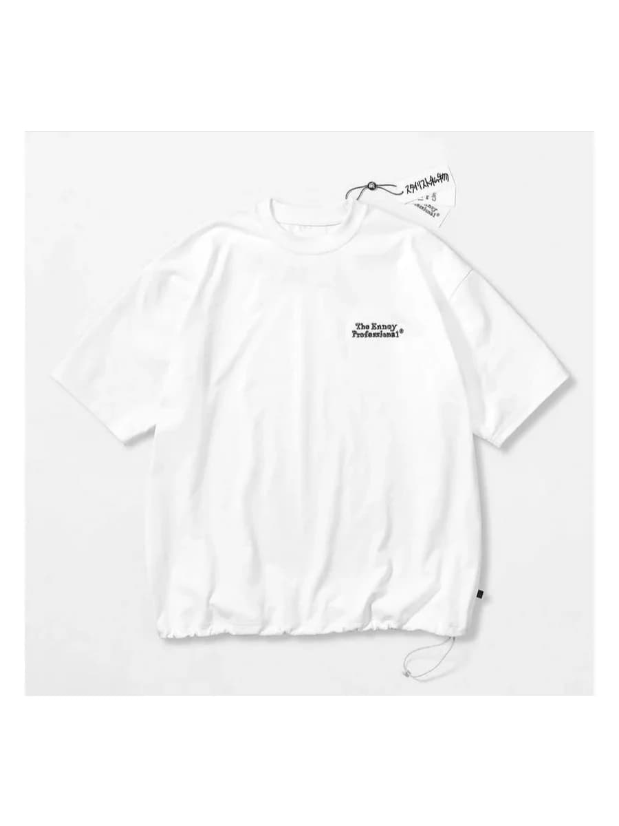 The Ennoy T-shirt coopération rétro broderie à manches courtes hommes et femmes col rond ample pur c