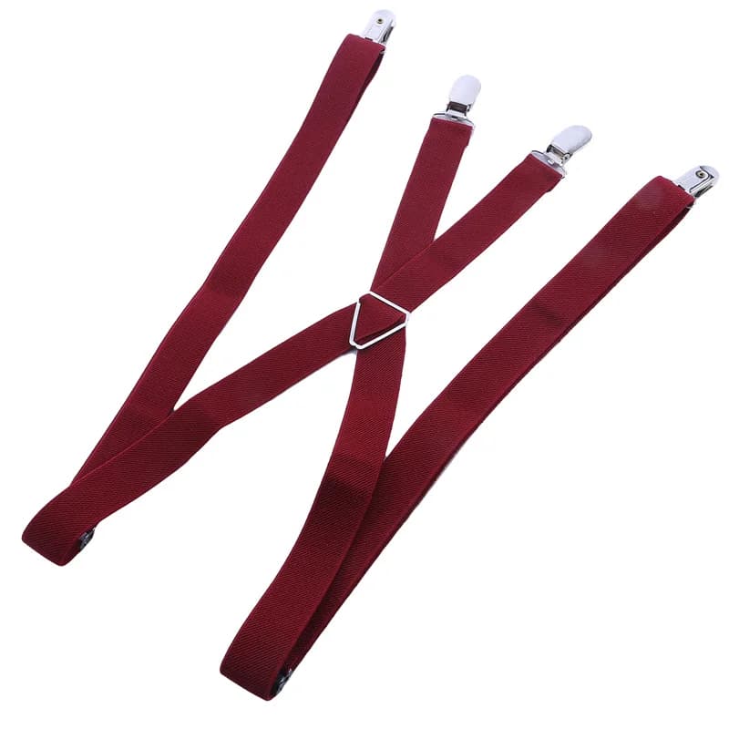Bretelles élastiques en Polyester pour hommes et femmes, 2.5x110cm, 4 Clips, Vintage, pantalons à br