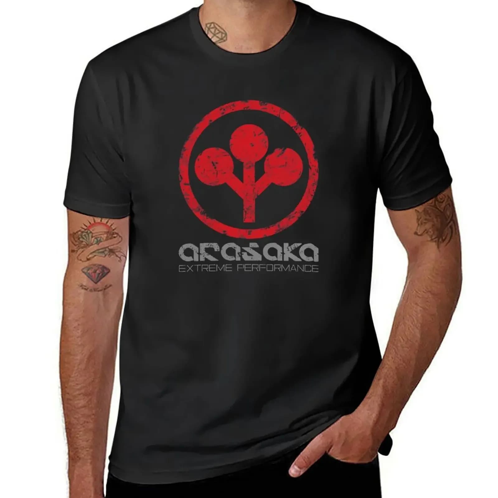 DistMurcia-T-shirt Arasaka EpoLogo pour hommes, chemises en coton, vêtements de rue blancs pour garç