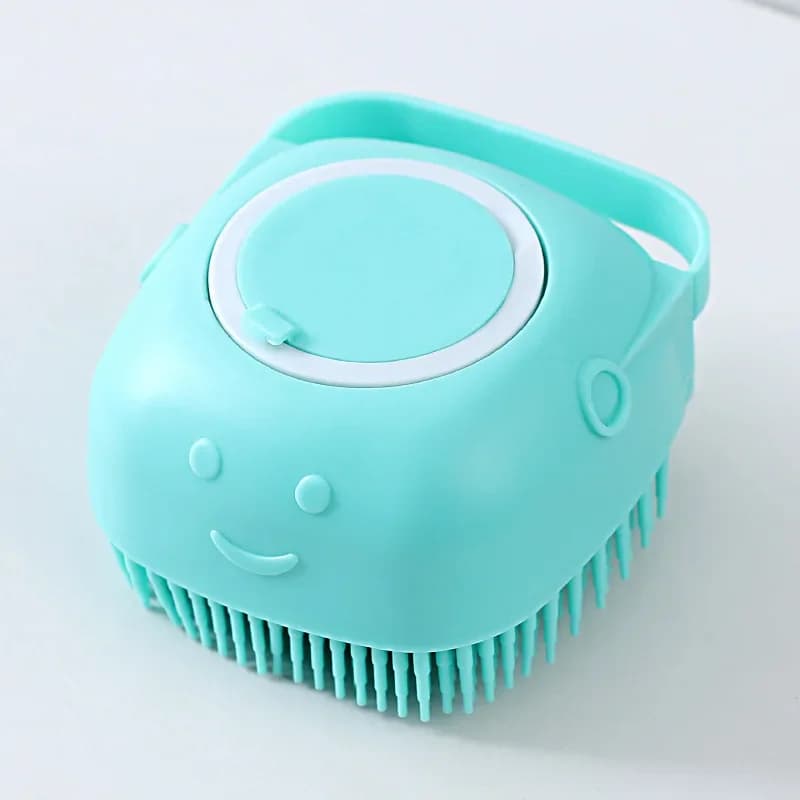 Brosse de massage et de toilettage pour animaux de compagnie : shampoing, brosse de bain, peigne de