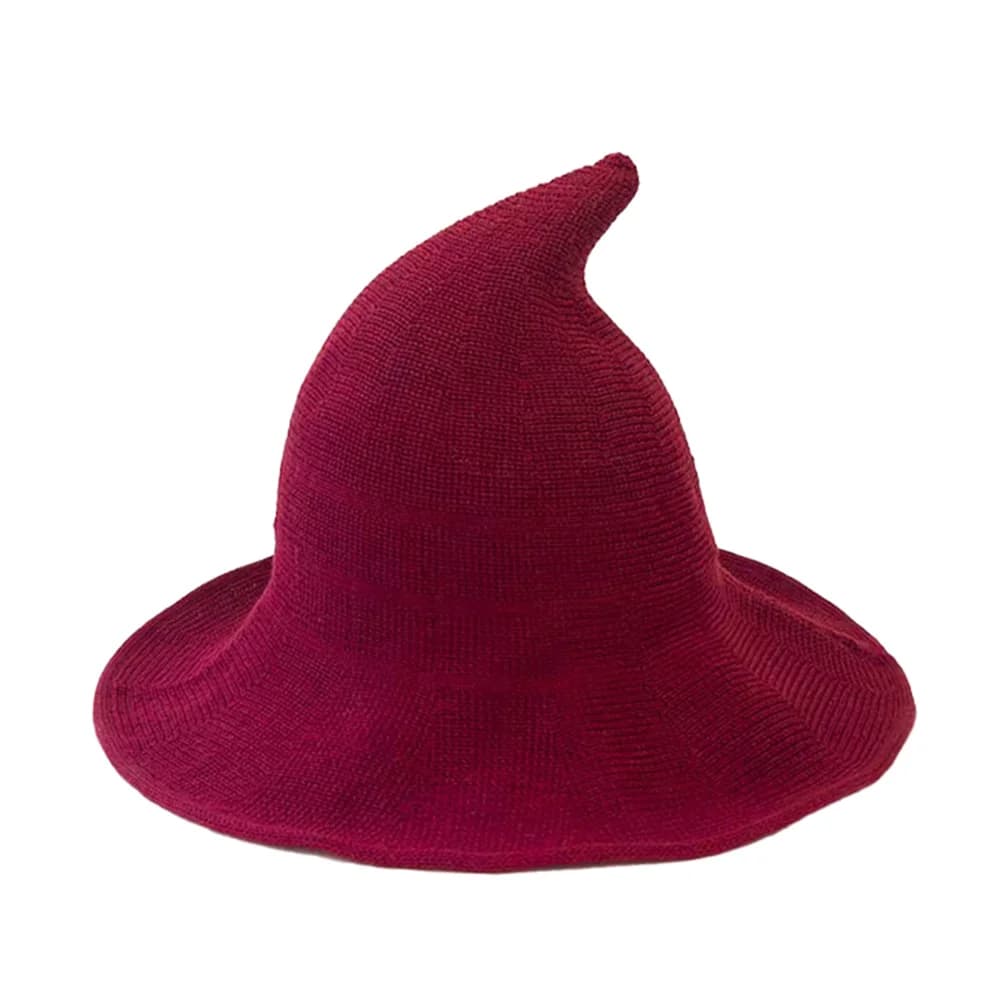 Chapeau de sorcière d'halloween, chapeau à Long pointe tricoté pour femmes, chapeau de fête d'hallow