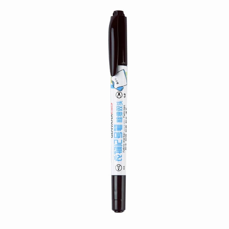 Marqueurs de tissu à double extrémité indélébile, imperméable, peinture en continu sur tissu, stylo 