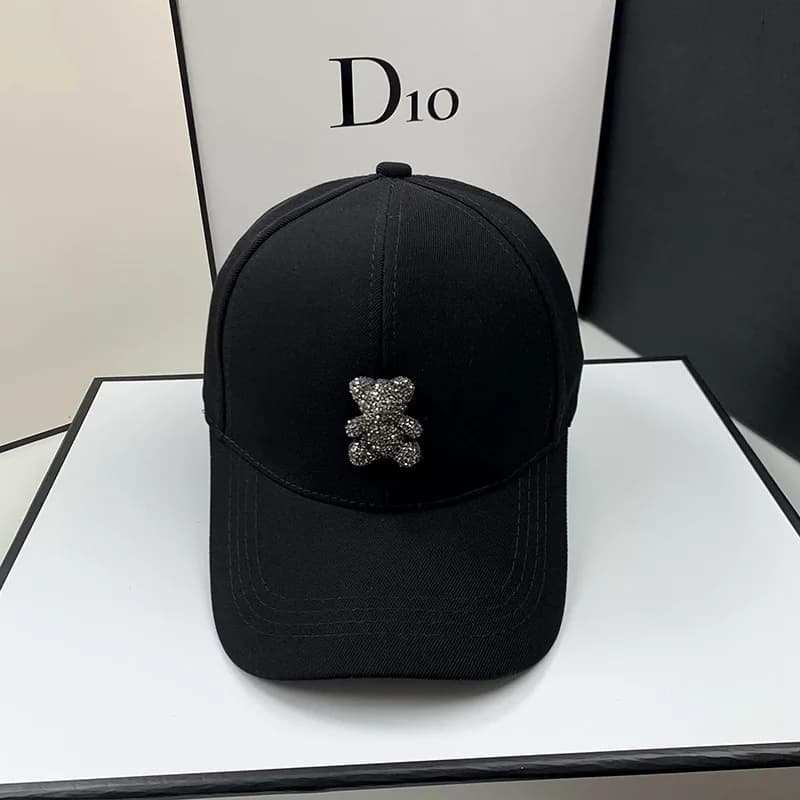 Casquette de baseball d'été de créateur de mode pour femmes casquettes de strass ours sauvage coréen
