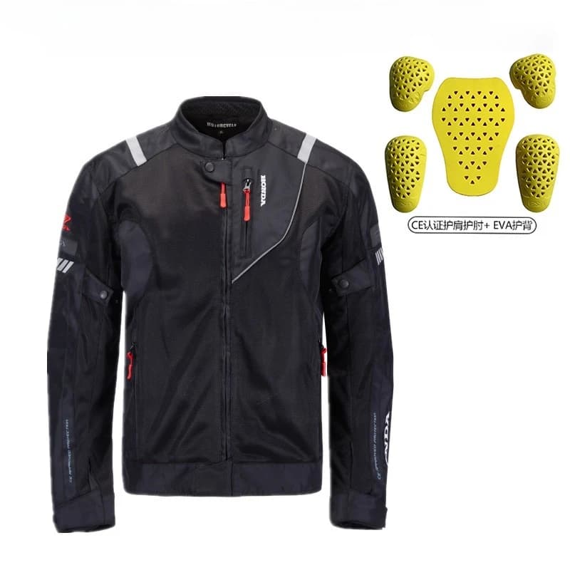 Veste de Moto Honda avec armure corporelle CE, veste de course tout-terrain pour hommes et femmes, v