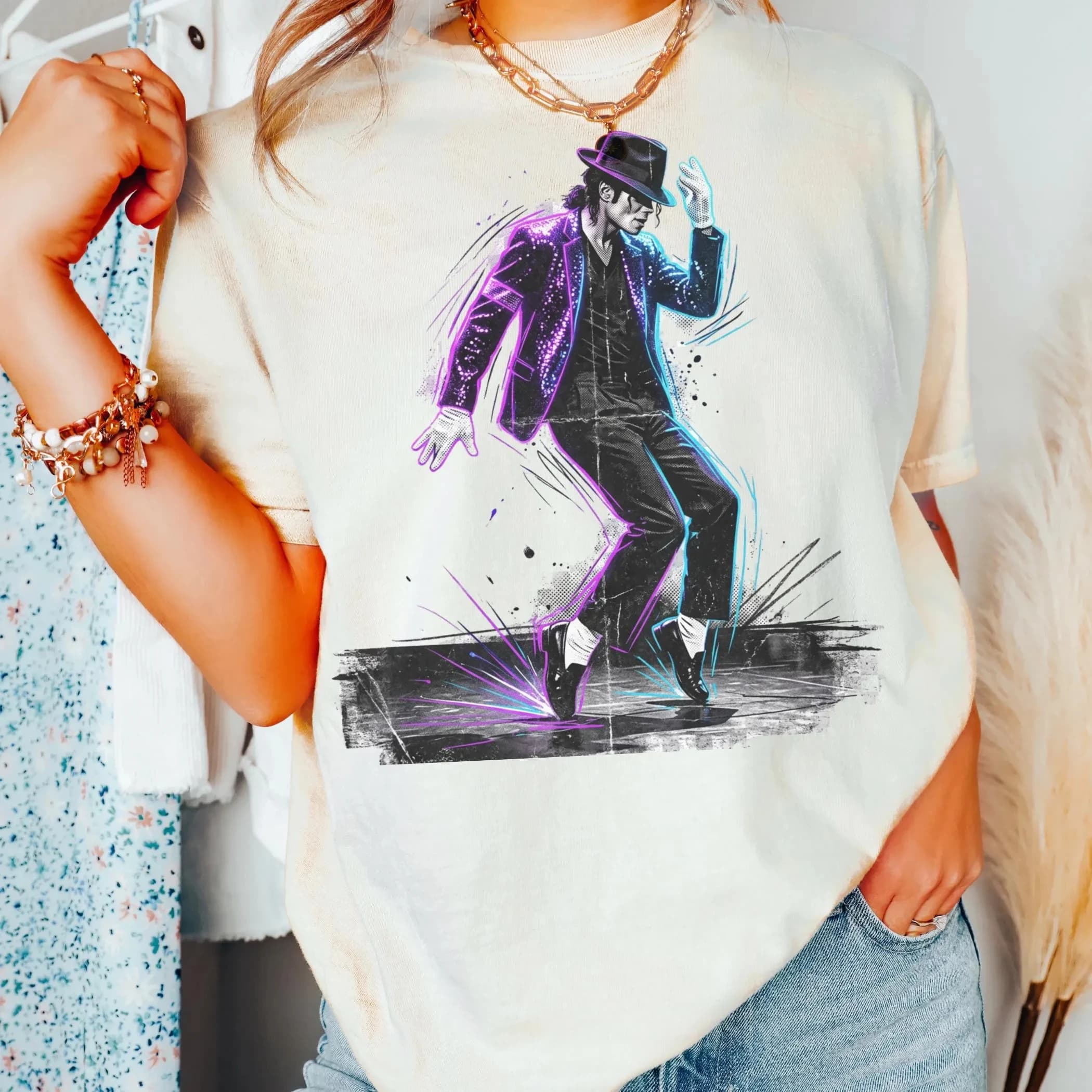 T-shirt Michael Jackson au design moderne pour hommes et femmes, vêtements d'été en coton Y2K, à la
