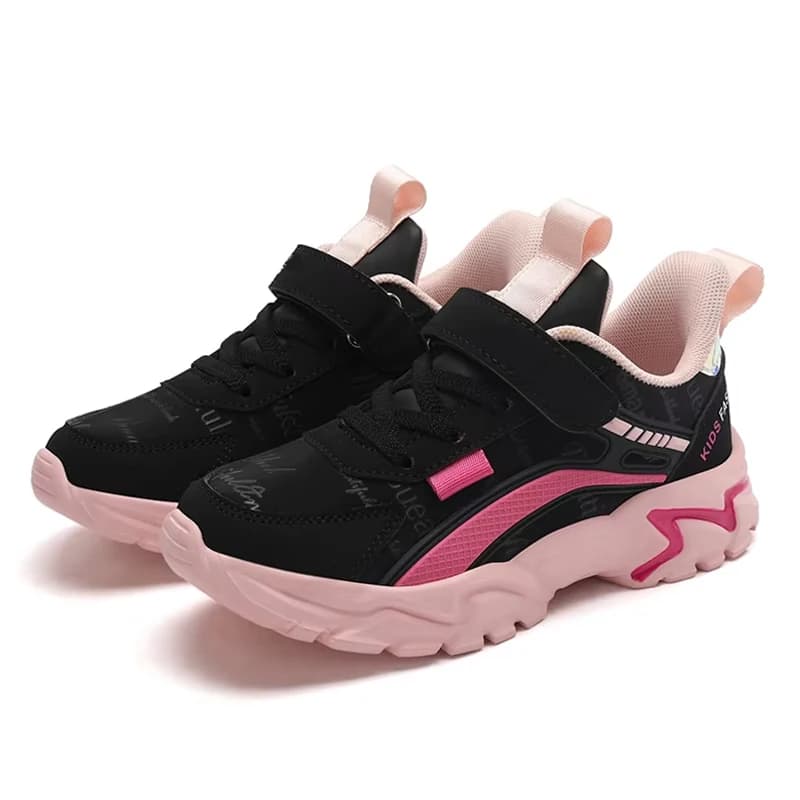 Baskets antidérapantes pour filles, chaussures de course plates décontractées pour étudiants et enfa