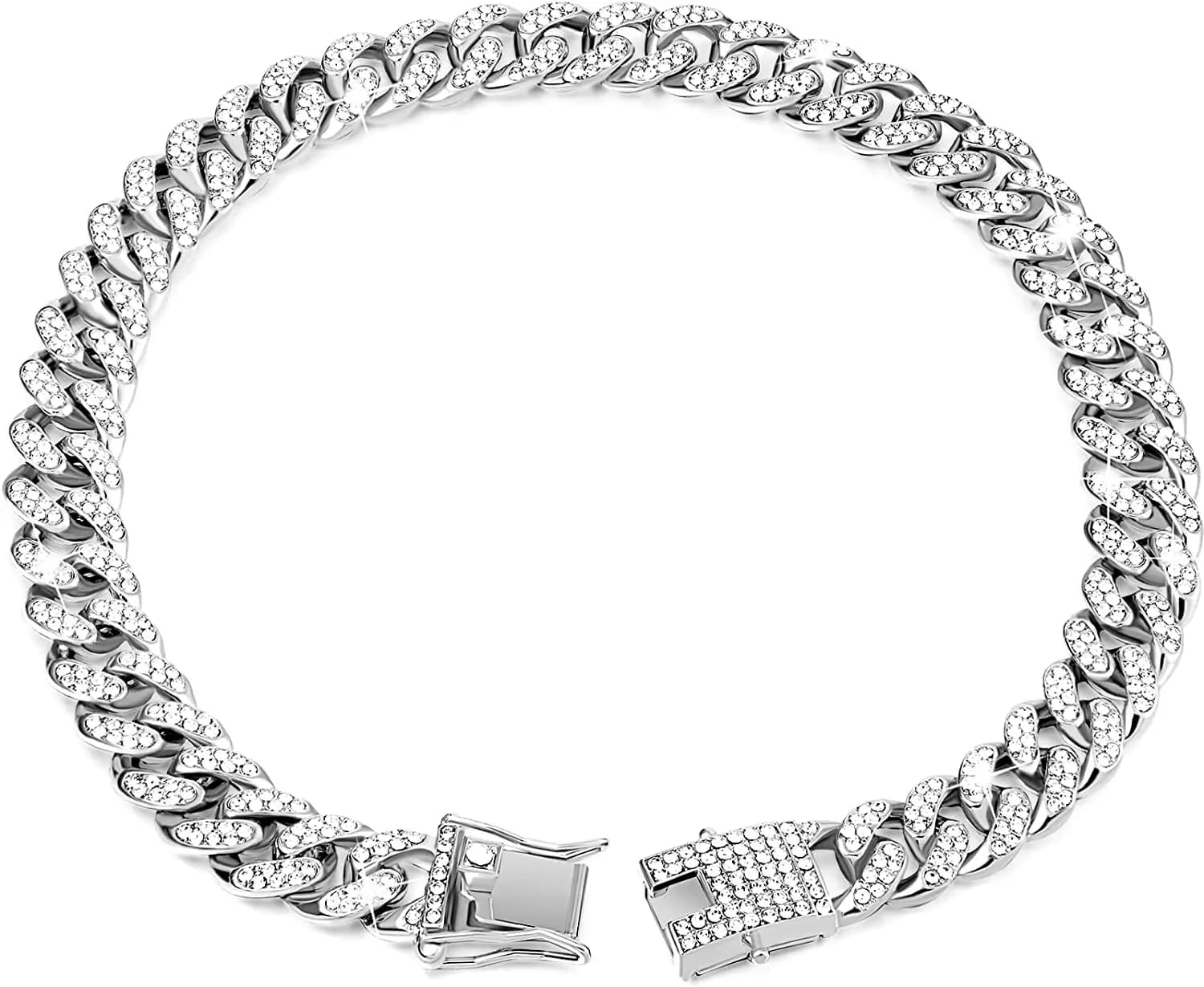 Collier de luxe pour chat en chaîne cubaine, collier en or pour chats, chatons, chiots, bijoux de lu
